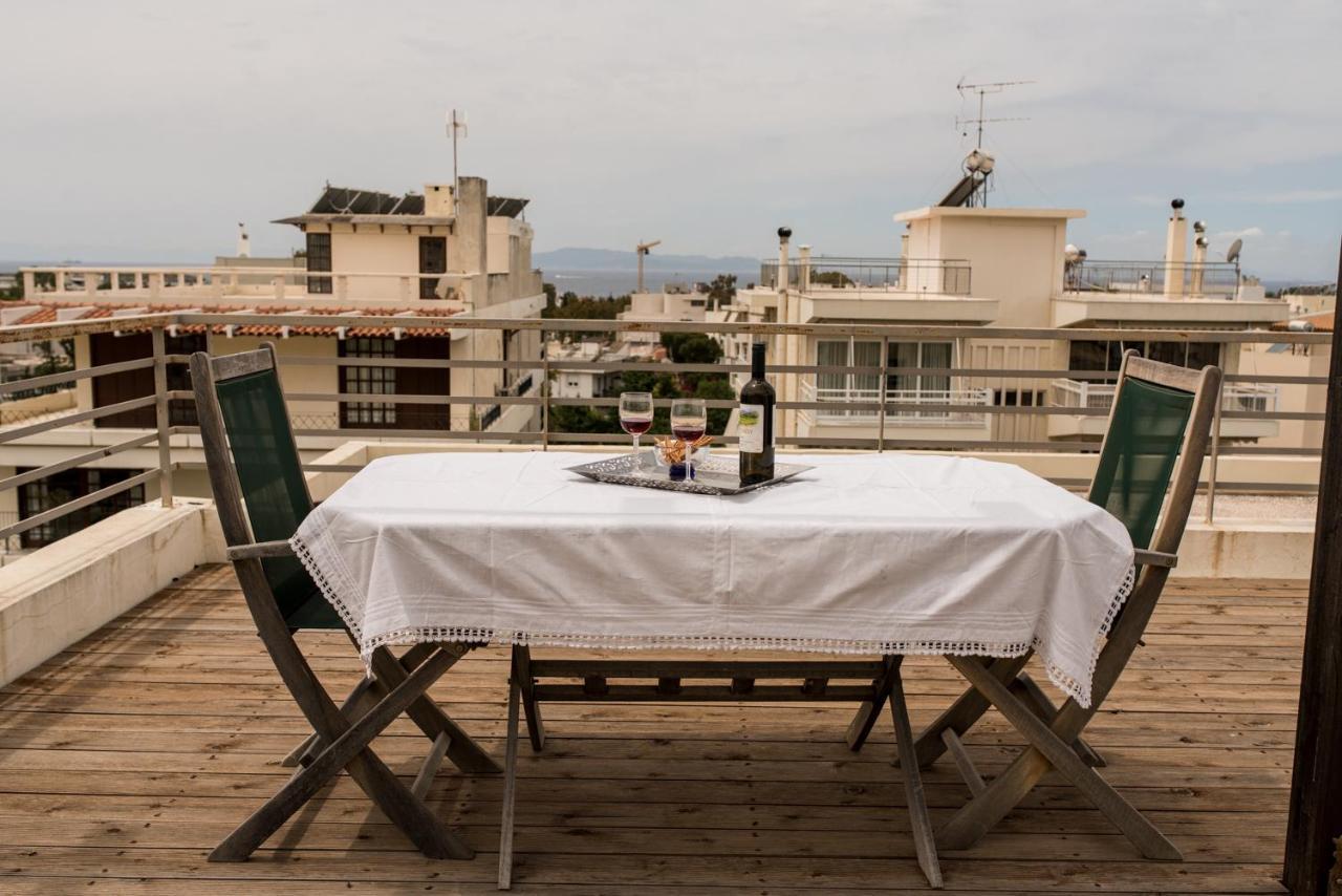 Family Getaway, Spacious And Luxurious, Sea View, Terrace, Next To Voula Beach, 20Min From Center Atene Esterno foto